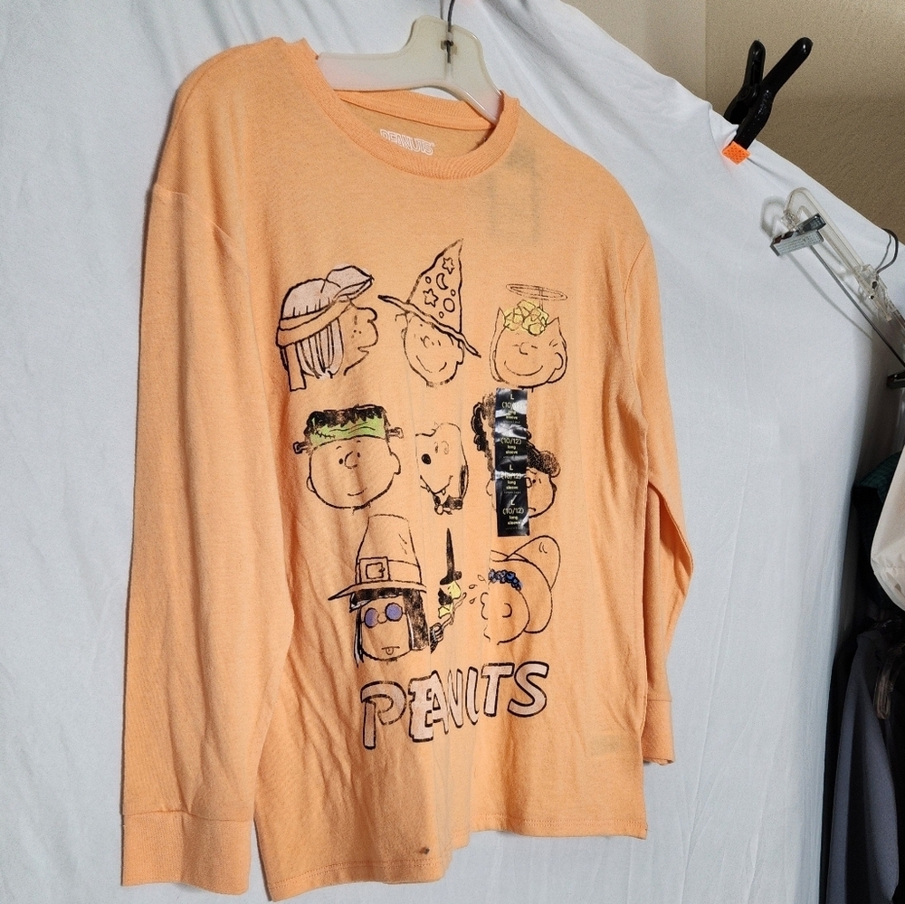 Art Class Orange Peanuts T-Shirt - L(10-12) - Picture 3 of 15